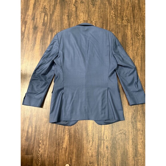 Peter Millar Mens 44T 100% Wool 2-Button Blazer Sport Coat Navy Worsted wool - Picture 7 of 9